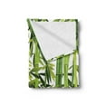 thumbnail image 2 of Bamboo Print Soft Flannel Fleece Blanket, Fresh Green Plant with Leaves in Garden Nature Growth Ecology Feng Shui Theme, Cozy Plush for Indoor and Outdoor Use, 60" x 80", Green White, by Ambesonne, 2 of 5