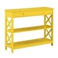 thumbnail image 4 of Convenience Concepts Oxford One-Drawer Console Table with Shelves in Yellow Wood, 4 of 7
