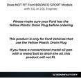 thumbnail image 6 of RONIN FACTORY Ford F150 Oil Drain Plug 2015+ F150 Raptor Mustang (Ford Bronco V6) Replacement Yellow Plastic Engine Oil Drain Plug BC A / FT A / KX B (See Fitment Guide Below), 6 of 7