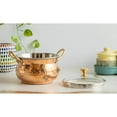 thumbnail image 2 of Indian Art Villa Handcrafted Brown and Silver Steel Copper Dahi Biryani Handi with Glass Lid, Tableware - 32 oz, 2 of 3