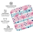 thumbnail image 3 of Lsque Pink Striped Flamingo Pattern 4" Drink Coasters Set of 4, PVC Leather Absorbent Coasters, Table Coaster Set Decorative Coffee Cup Coasters Housewarming Gift -Square, 3 of 6