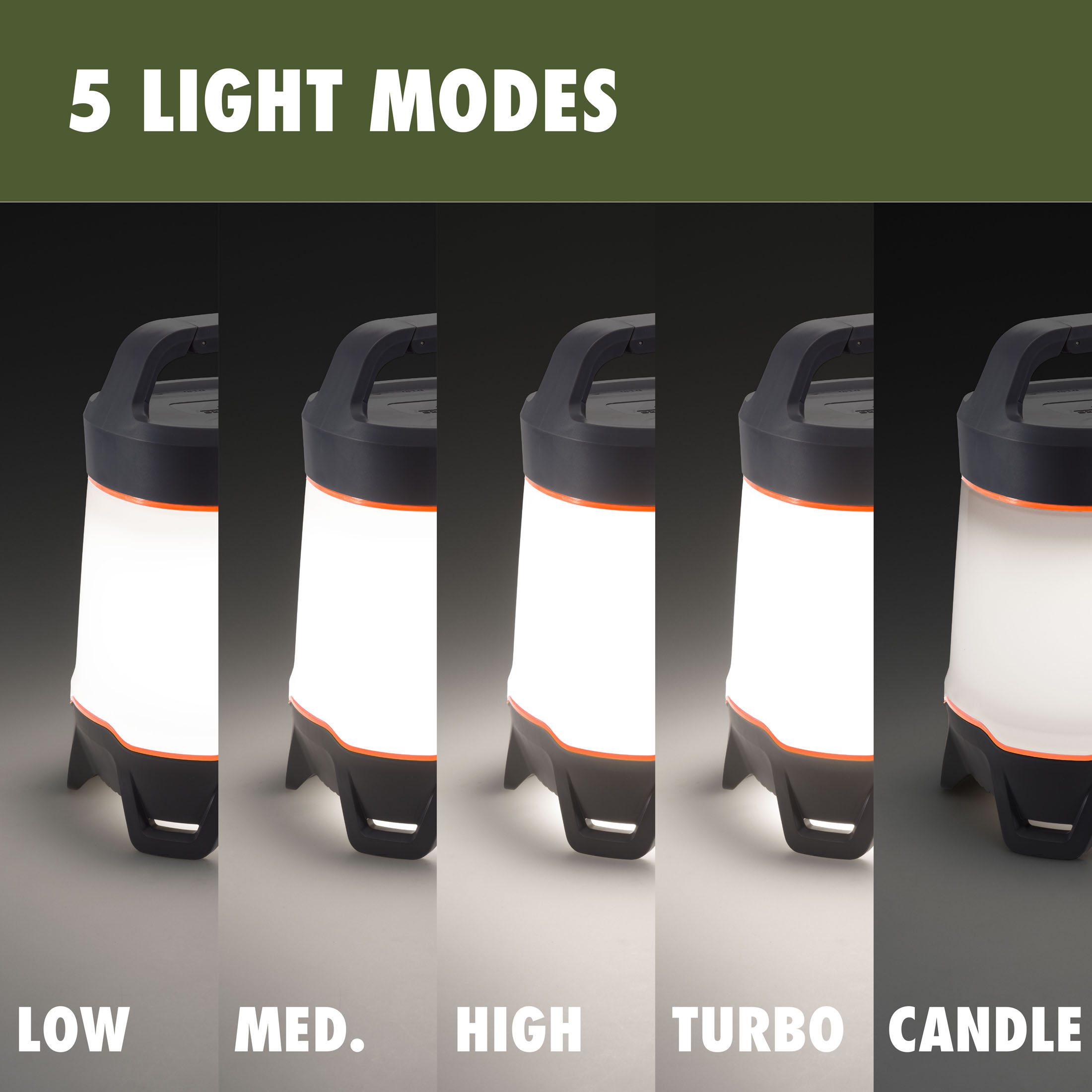 Lámpara de campamento LED de 1500 lúmenes con 5 modos y larga duración de 300 horas 4
