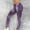 Purple, variant on High Waisted Leggings For Women Fashion Imitation Denim Printed Tight Trousers Workout Sport Elastic Yoga Pants Black XXL