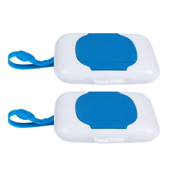 WHAMVOX 2 Pcs Wipe Containers Refillable Wipes Travel Holder Small