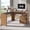 Brown, variant on Bestier 55" L-shaped Computer PC Desk Lift Top with Power Outlets Storage Drawers and Monitor Stand, Log