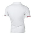 thumbnail image 3 of IYTR Mens T Shirts Comfy Casual Solid Color Short Sleeve Summer T Shirts Outdoor Sport Fitness Shirts Zipper Round Neck White S, 3 of 4