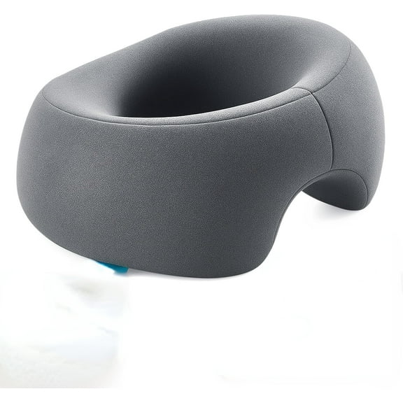 WarmHaven Massage Headrest for Bed, Ergonomic Memory Foam Massage Pillow, Face Down Pillow for Massage & Sleep, Breathable Face Pillow for Spa, Napping & Skincare, Relieves Neck Pain & Wrinkles, Grey