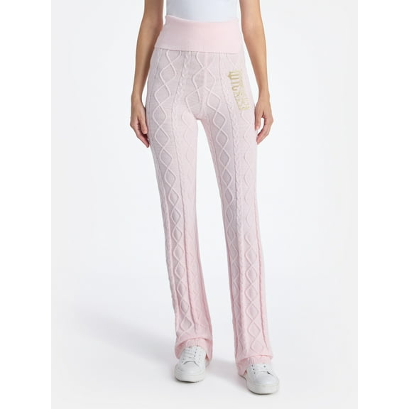 Wicked Women's Graphic Cable Knit Sweater Pants, 30" Inseam, Sizes XXS-XXL