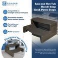 thumbnail image 6 of Confer Plastics Handi-Step Hot Tub Stairs for Straight/Curved Spas,Charcoal, 6 of 8