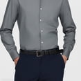 thumbnail image 5 of Timarkment Mens Belts Black Leather Belt Silver Buckle Belts for Men for Casual Work, 5 of 7