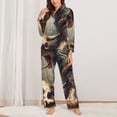 thumbnail image 2 of Haiem Western Cowboy Snake Ram Skull Pattern Women’s Long-sleeve Sleepwear,Sleepwear Set,2-piece Loungewear Set,Soft PJs Comfy Nightwear with Pockets-Medium, 2 of 7