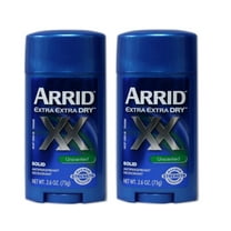 ARRID XX Anti-Perspirant Deodorant Solid Unscented 2.6 oz (Pack of 2)