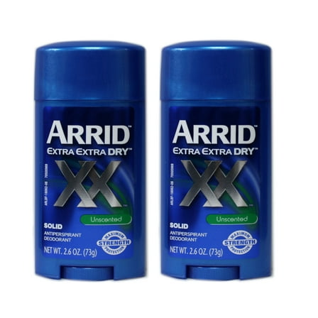 ARRID XX Anti-Perspirant Deodorant Solid Unscented 2.6 oz (Pack of 2)