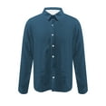 thumbnail image 4 of Mens Shirts Under $5.00 Button Up Long Sleeve Casual And Comfortable Collar Printed Top Shirt, 4 of 5