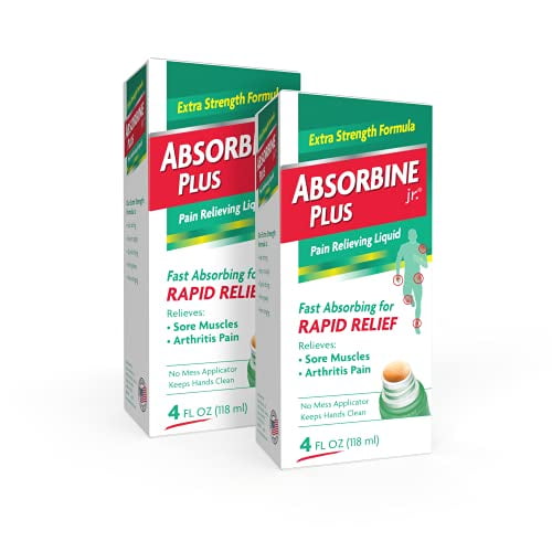 ABSORBINE JR. Pain Relieving Liquid with Menthol for Sore Muscles, Joint Aches and Arthritis