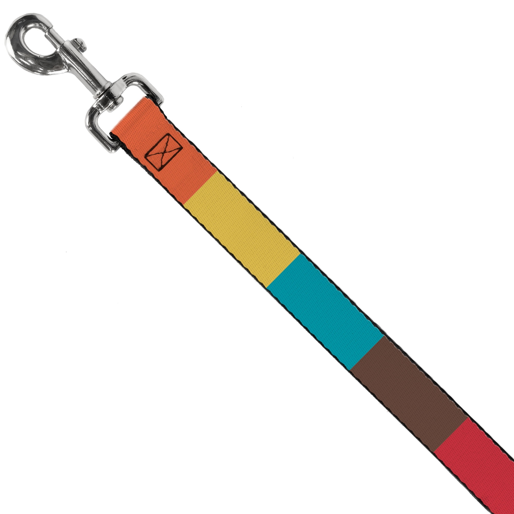 Buckle-Down Pet Leash, Dog Leash, Summer Essentials Color Block 9, 6 Feet Long 1.0 Inch Wide