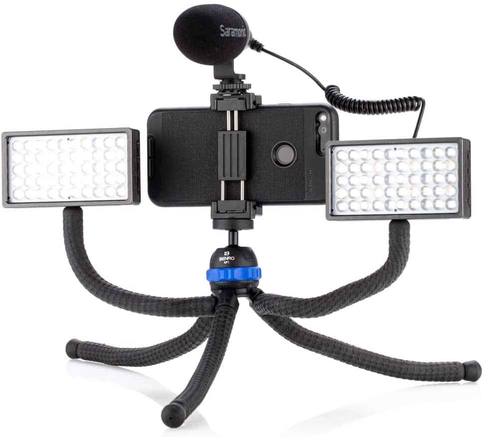 Benro KoalaPod Kit with Five Legs and Smartphone Holder, Flexible Bendable Tripod (KP1K)