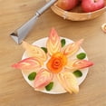 thumbnail image 3 of 2 pack Fruit Carving Knife, DIY Platter Decoration Carving Tool For Fruit Vegetable Cutting Knife, Triangular Shape Stainless Steel Food Carving Carving Knife Slicer, 3 of 5