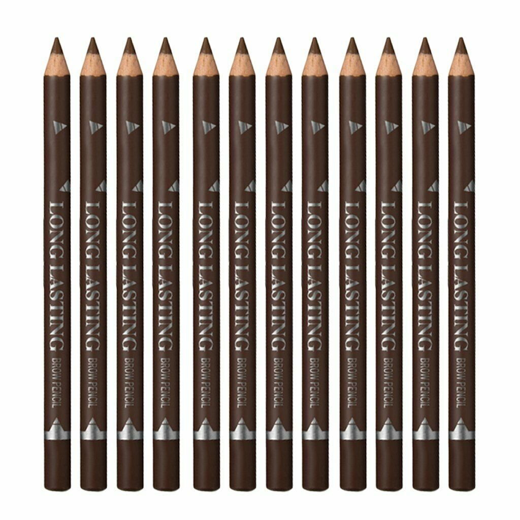 12 PCS Brown Eyebrow Eyeliner Pencil Set, Waterproof Eyebrow Pencil