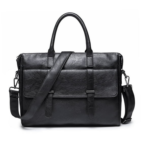 Ogetok Briefcase Black - Portable Stylish Laptop Package with Multiple Compartments - Waterproof Leather-like Design,Suitable for Business Office School