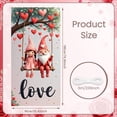 thumbnail image 2 of Red Heart Valentine's Day Banner Romantic Heart Backdrop Pink Background Gold Leaves Love Display for Valentine's Day Party Romantic Date Photo Shoot, 2 of 9