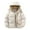 White, variant on Men's Winter Padded Coat Solid Color Plus Size Thick Loose Coat Clothes