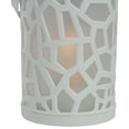 thumbnail image 5 of Northlight LED Lighted Flickering Mosaic Lantern with Handle - 6.5" - White, 5 of 6