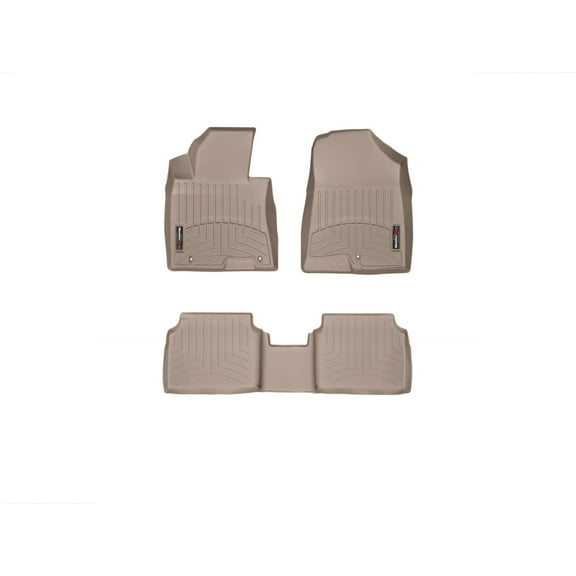 WeatherTech Custom Fit FloorLiners compatible with 2013-2017 Hyundai Elantra GT - 1st & 2nd Row, Tan