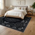 thumbnail image 3 of ODIKA Gothic Occult Witchy Coiled Snake Featuring Magical Winged Whimsical Foldable Easy Care for Queen Size Bedroom, Under Bed, Master, 3 of 7