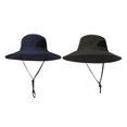 thumbnail image 1 of 2 sombreros de verano para el sol y para pesca con correa ajustable para la barbilla, color azul marino + verde militar., 1 of 7