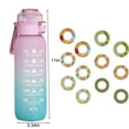 thumbnail image 3 of Botella de 1 litro, juego de botella de agua actualizada con pajita para beber de 12 cápsulas, sin azúcar, botella de agua para exteriores gratis, 3 of 4