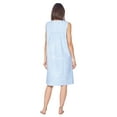 thumbnail image 4 of Casual Nights Women's Zipper Front House Dress Sleeveless Seersucker Housecoat Duster Lounger, 4 of 5