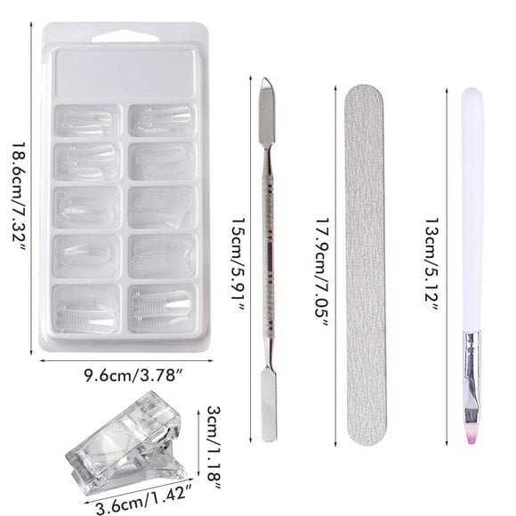 Nail Extension Gel Set Nail Gel Kit Nails Starter Set Professional Kit Nail Manicure Salon Set for Beginners Type1
