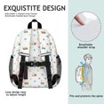 thumbnail image 4 of Excavator and Triangle White Pattern Backpack for School, Cute School Bag with Adjustable Shoulder Straps and Padded Back, 15"x11.42"x5.5", 4 of 4