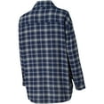 thumbnail image 3 of Women's College Concepts Navy/Gray Memphis Grizzlies Boyfriend Button-Up Nightshirt, 3 of 3