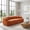 Orange, variant on 98.4" Modern Corduroy Cloud Couch - 3-Seater Sofa, No Assembly Required, Bubble Channel Tufted