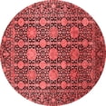 thumbnail image 1 of Ahgly Company Indoor Round Oriental Red Industrial Area Rugs, 8' Round, 1 of 4