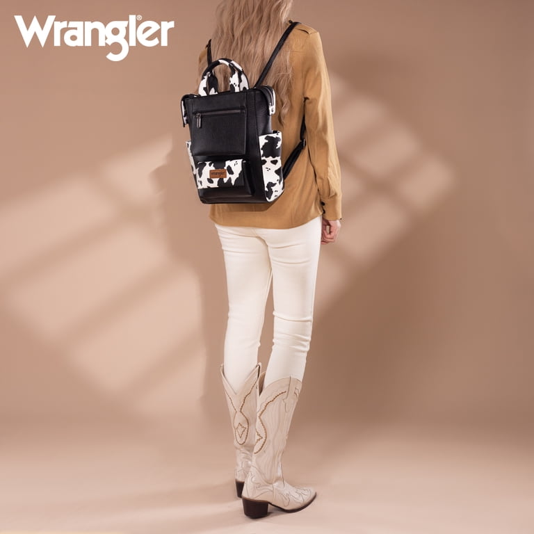 Wrangler Women's Convertible Backpack, Vegan Leather Black photo 6