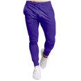 thumbnail image 2 of Mens Elastic Waistband Sweatpants With Drawstring Zipper Pockets Athletic Workout Track Pants Men Fall Winter Pants, 2 of 5