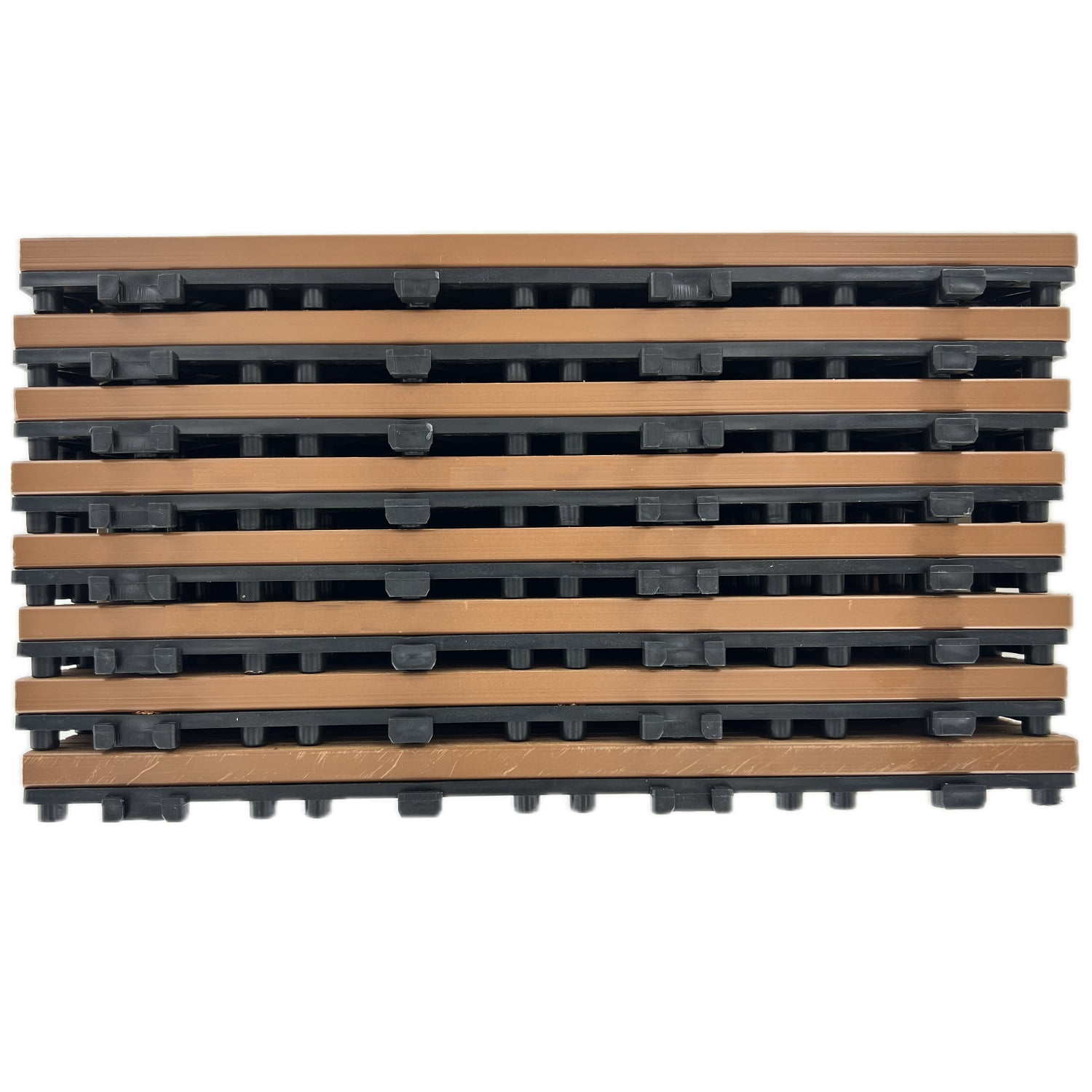 Golden Select Composite Deck Tile, Light Brown, 8 Count (7.75 Square Feet Total)