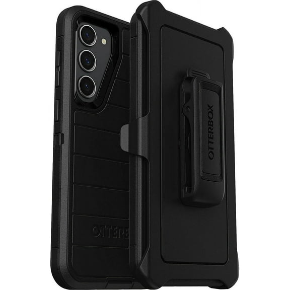 OtterBox Galaxy S23  Only - Defender Series Case - Black, Rugged & Durable - with Port Protection - Includes Holster Clip Kickstand -Non-Retail Packaging