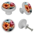 thumbnail image 4 of Petal Flower Round Glow-in-the-Dark Cabinet Knobs: Fluorescent Drawer Pulls 4-Pack, Complet– Suitable Kitchen Hardware, 4 of 6