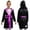 Black&Hot Pink, variant on Aiihoo Kids Boys Girls Boxing Robe Satin Hooded Boxer Cloak Long Sleeve Robe Cloak Cape Black&Pink 10