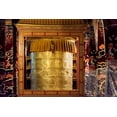 thumbnail image 2 of Su, Keren 32x23 Gold Ornate Wood Framed with Double Matting Museum Art Print Titled - Prayer wheel inside Drepung Monastery-three Gelug university monasteries of Tibet-Lhasa-Tibet-China, 2 of 4