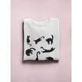 thumbnail image 3 of Set Of Black Cats Design Sweatshirt Women -Image by Shutterstock, Female 3X-Large, 3 of 4