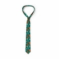 thumbnail image 4 of Men's Tie, Tropical Jungle Monstera, 3.7", Teal Rust and Turquoise, by Ambesonne, 4 of 4