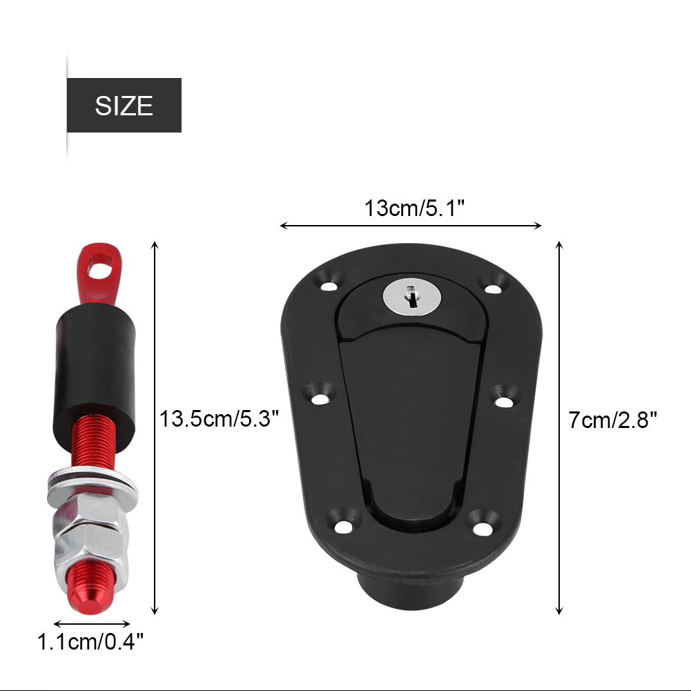 EEPHO Universal Racing Car Engine Cover Lock Plus Flush Mount Hood