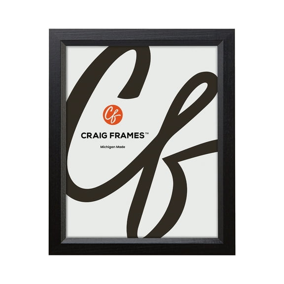Craig Frames 7171610BK Wood Grain Finish 4x5 Picture/Poster Frame, 0.825-Inch Wide, Solid Black