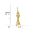 thumbnail image 2 of 5mm 10k Yellow Gold Solid Polished 3-d Seattle Space Needle Charm Pendant Necklace for Women, 2 of 2