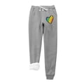 thumbnail image 2 of AXXD Womens Sweat Pants With Elastic Bottom Dark Gray Spring Velvet Hiking Printing Leggings With Elastic Drawstring Pockets Thick Warm Pants Valentine's Day, 2 of 3